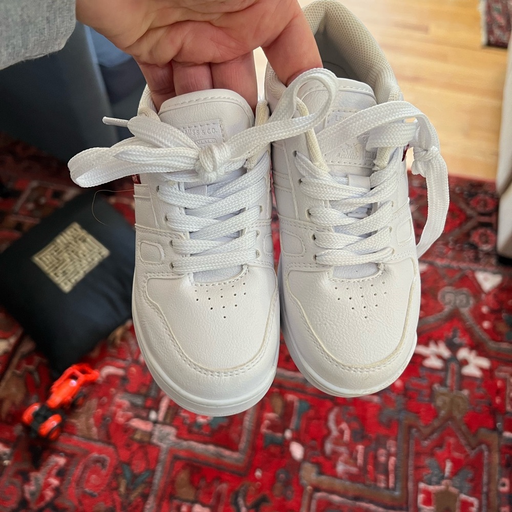Toddler boys Levi White Sneakers with Laces